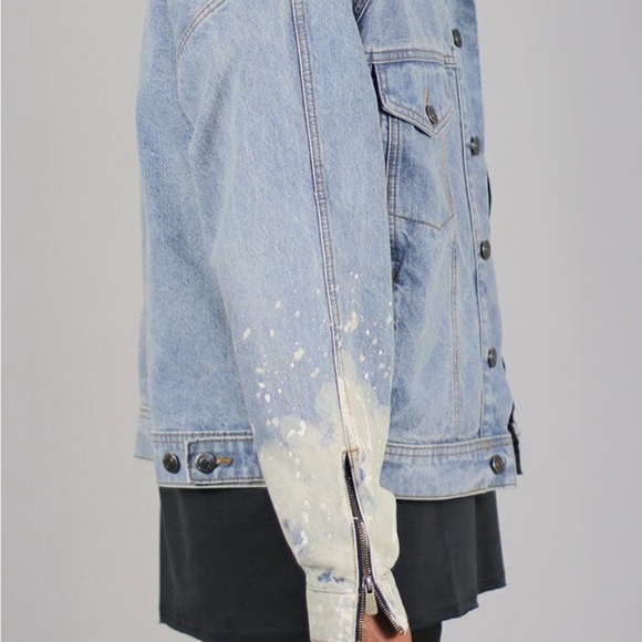 EUC*** Flame Blue Denim Jacket / Men’s Size Small - Picture 2 of 10